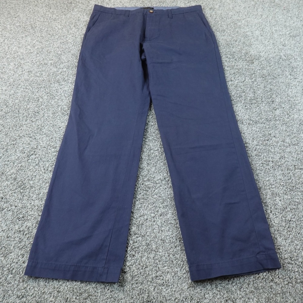 Banana Republic Pants Mens 36X32 Blue Chino Trouser Khaki Flat Front Preppy Work